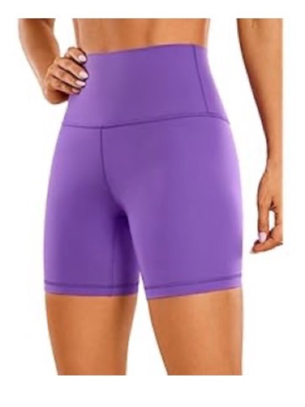 CRZ High-Waist Purple Women’s Bike Shorts